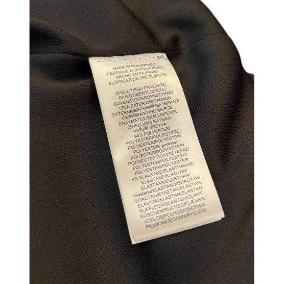 Lauren Ralph Lauren 6 Petite Size 6P Black Shift Dress Bell Ruffle Cuff NWT - Picture 6 of 7